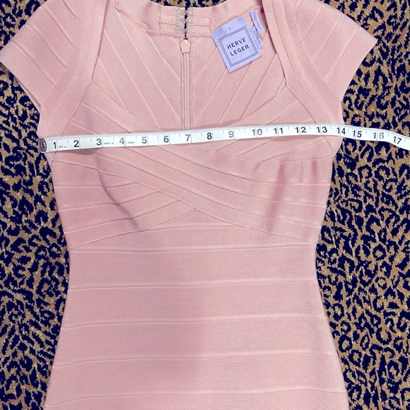 Super Sexy Pink Herve Leger Dress - Picture 6 of 8